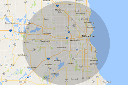 John's Appliance Service Area Map - Appliance Repair for Waukesha and Milwaukee